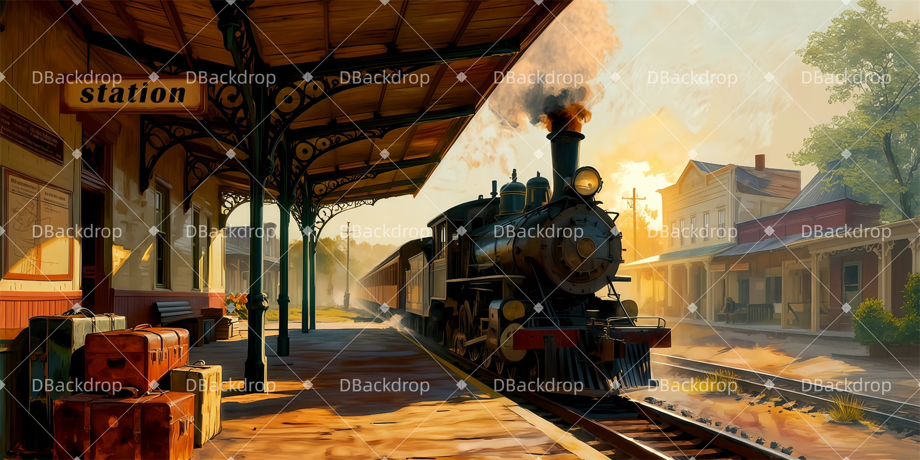 Fondale Per Cinema Stazione Ferroviaria Grandi Fondali Per Palcoscenici TWW511-T12