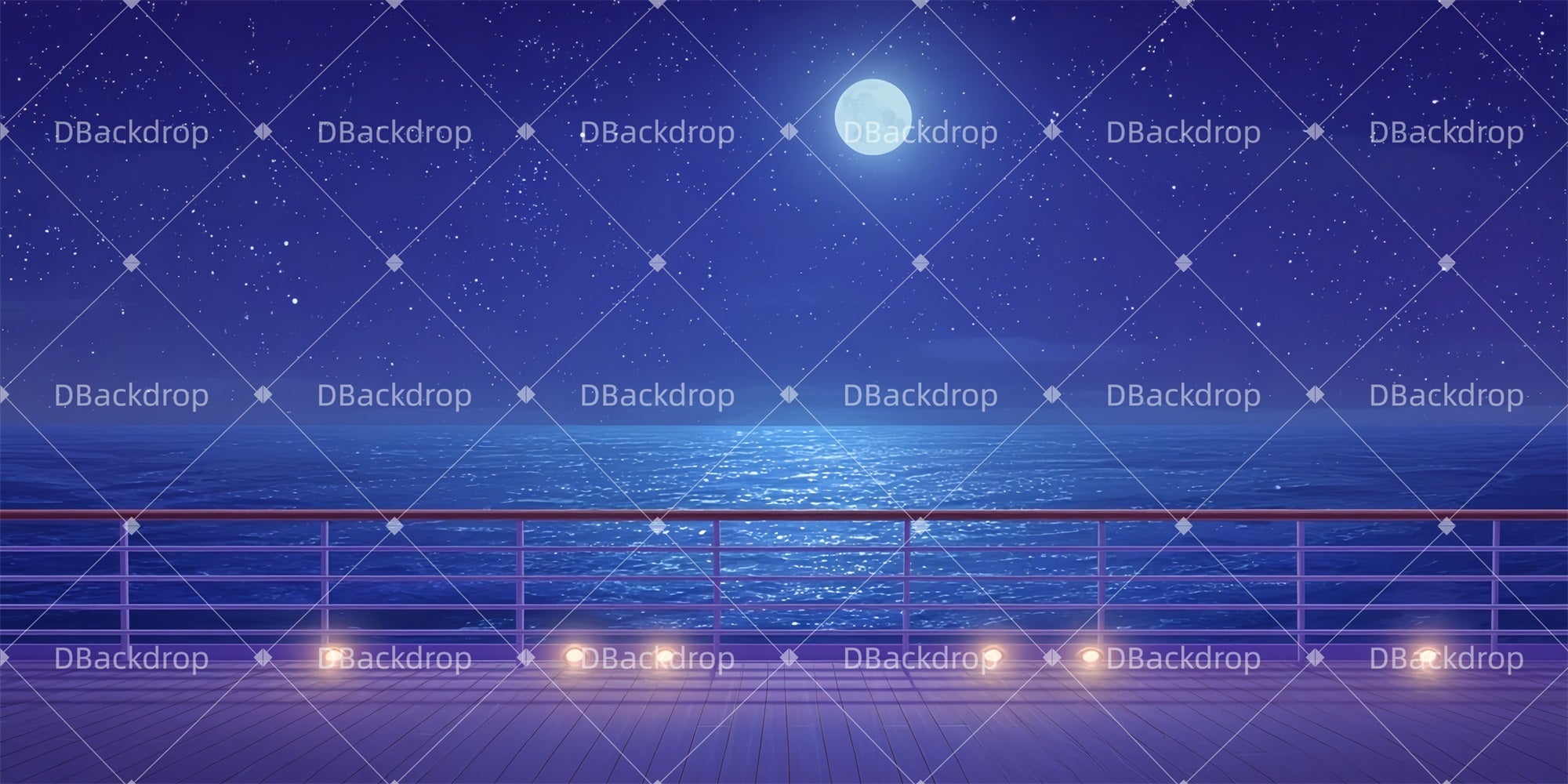 Fondali Teatrali Per Palcoscenici Notturni Sul Ponte Superiore TWW511-T22