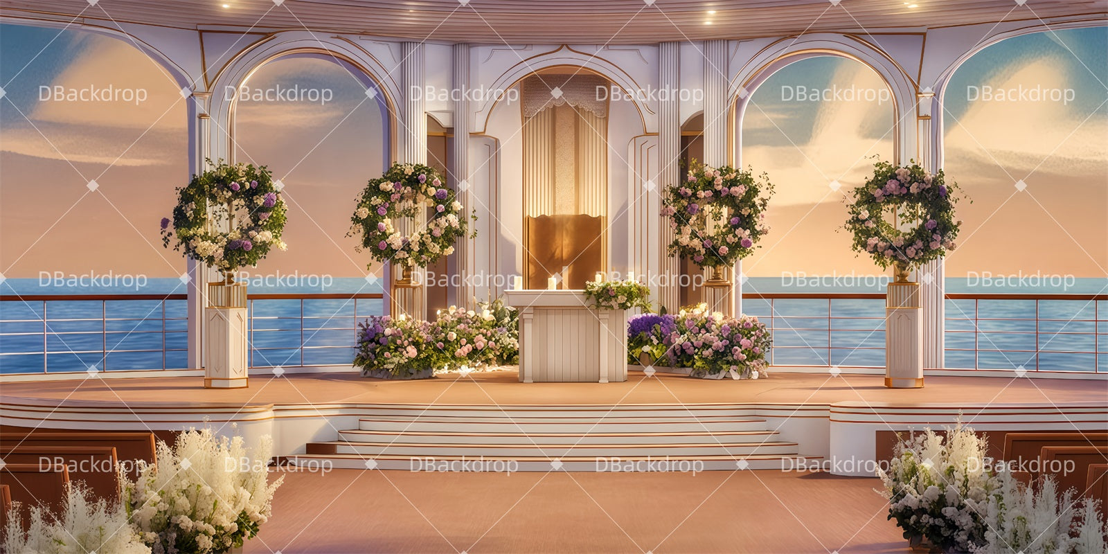 Fondale Per Recital Di Danza Cappella Navale Fondale Per Palcoscenico Teatrale TWW511-T28