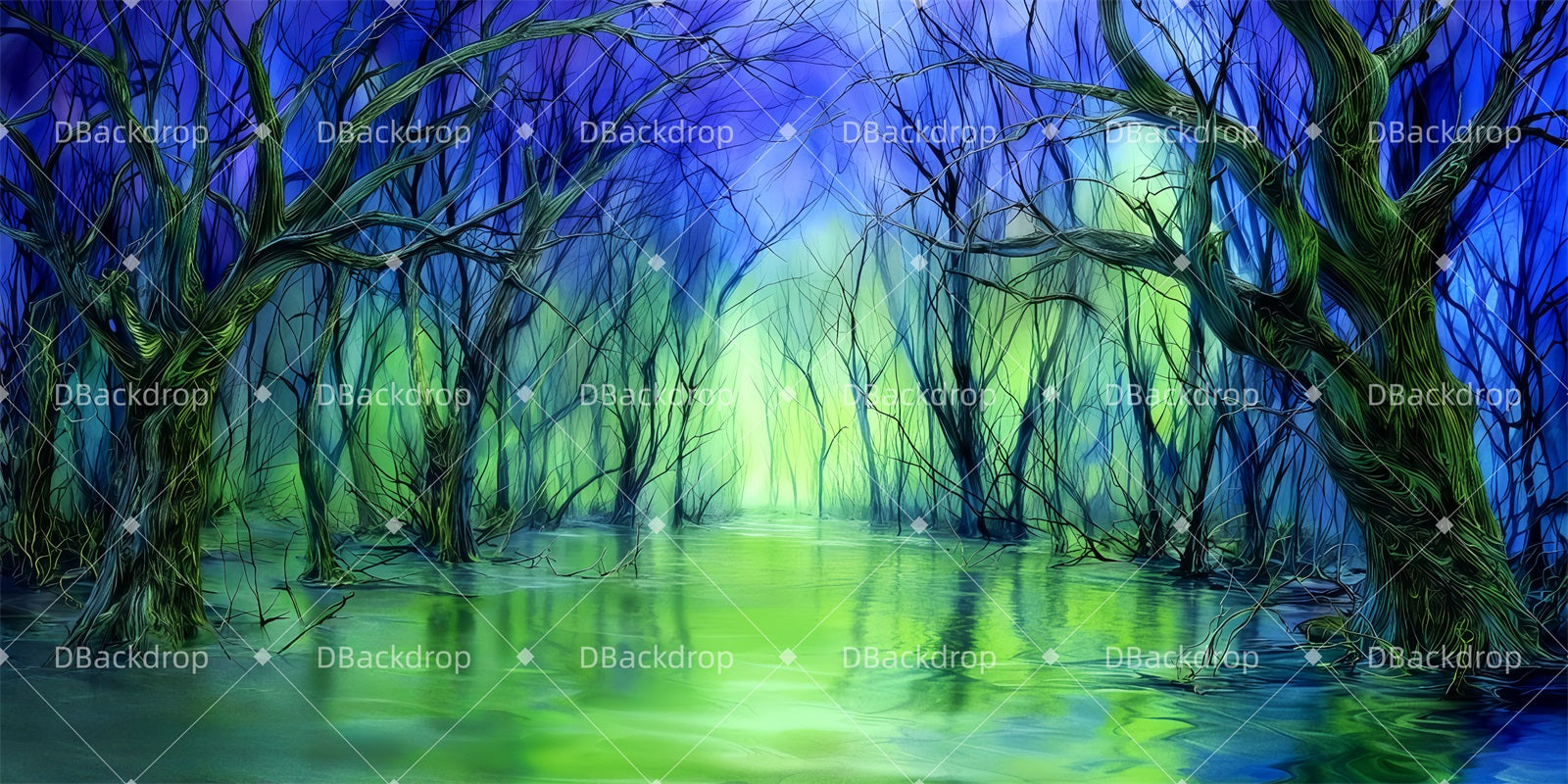Fondale Per Palcoscenico Nella Foresta Fondale Per Teatro Scenografia Della Palude Della Strega TWW511-T37