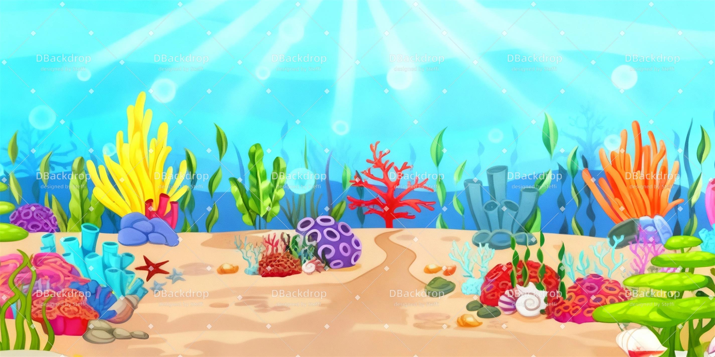 Fondali Per Teatro Fondale Per Spettacoli Scolastici Del Mondo Sottomarino CSH59-T86