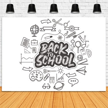Sfondo Fotografico Stampato Con Griglia Di Ritorno A Scuola BRP7-5