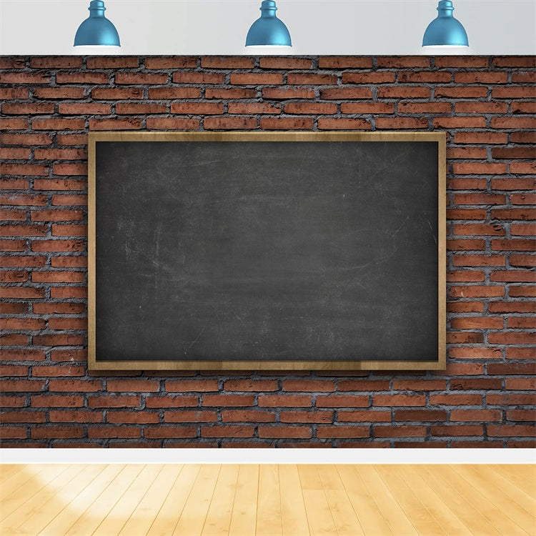 Sfondo Del Muro Di Mattoni Della Lavagna Ritorno A Scuola BRP7-15