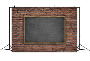 Sfondo Del Muro Di Mattoni Della Lavagna Ritorno A Scuola BRP7-15