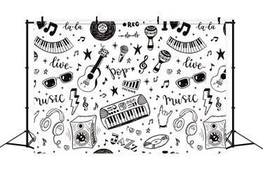 Scarabocchi Musicali Sullo Sfondo Del Ritorno A Scuola BRP7-26