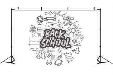 Sfondo Fotografico Stampato Con Griglia Di Ritorno A Scuola BRP7-5