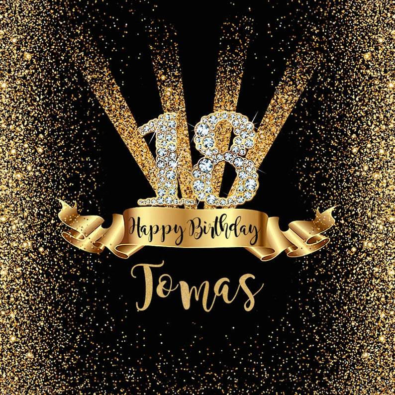 Sfondo Personalizzato Di Buon Compleanno Sfondo Per Foto In Tessuto Per Banner Per Festa Del 18 Compleanno DBD19