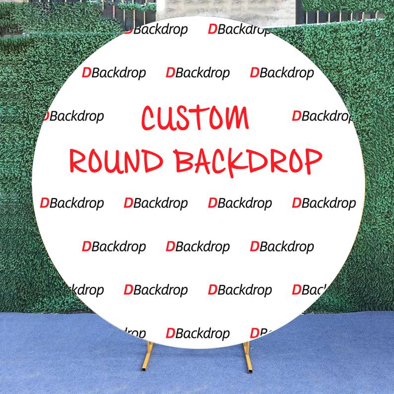 Banner Fotografico Con Logo Ripetuto Rotondo Personalizzato TR-101