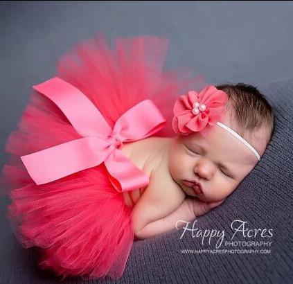 Abito Con Gonna Tutu Per Accessori Fotografici Per Neonati Con Fascia Abbinata Per Bambina