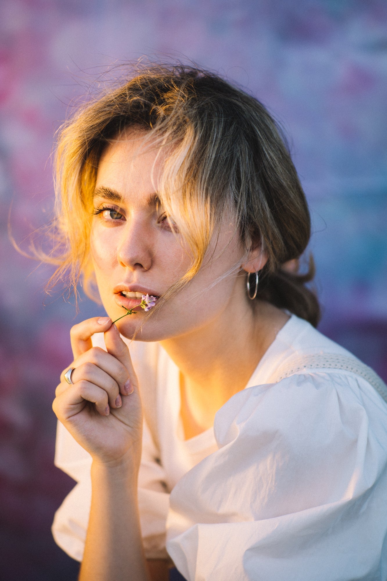 Fiori Rosa Sfondo Sfocato Per La Fotografia Di Neonati S-100